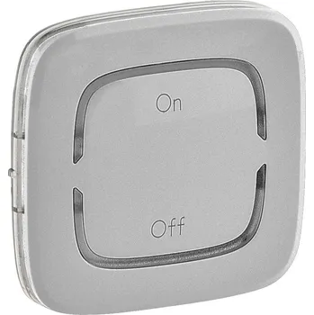 vypínač Valena ALLURE krytka 2 modulová pro MYHONE symbol ON/OFF barva hliník*755378 Legrand