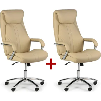 Kožené kancelářské křeslo NEXUS 1+1 ZDARMA, béžová