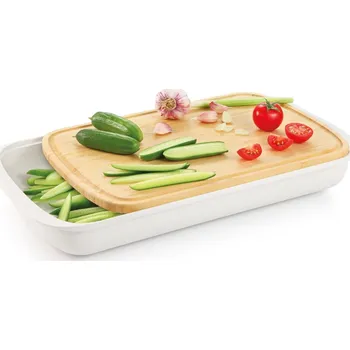 Kuchyňské prkénko TESCOMA Krájecí deska se zásobníkem ONLINE 45 x 25 cm