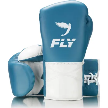 Boxerské rukavice Boxerské rukavice Fly Superlace LIGHTNING - modrá / bílá