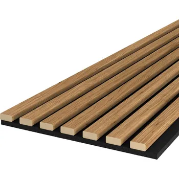 Obklad MP Dekorativní nástěnné lamely s filcem, Dub Saragossa / černý 260x30x0,7 cm - 7 lamel