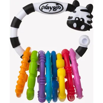 Hračka na kočárek Playgro Zebra s kroužky