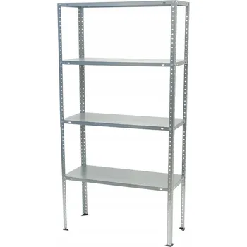 Dílenský regál Kovový skladový regál 150 x 75 x 30 cm, nosnost 40 kg na polici