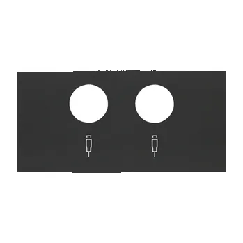 Elektrická zásuvka Simon 100 10000053-238 Kryt zásuvky anténní R+TV+SAT, přístroj 1/2 černá matná