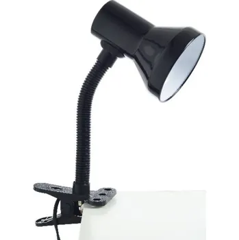 Lampička ACA DECOR Retro stolní lampa s klipem PAVLOVA, černá barva