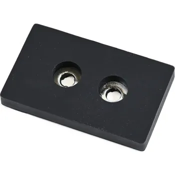 Magnet neodym pogumovaný kvádr se 2 otvory