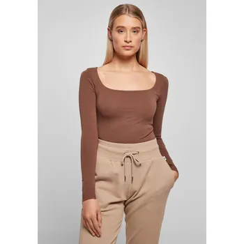 Body Dámská organická tělová kůra s dlouhým rukávem Urban Classics hnědá 2542853