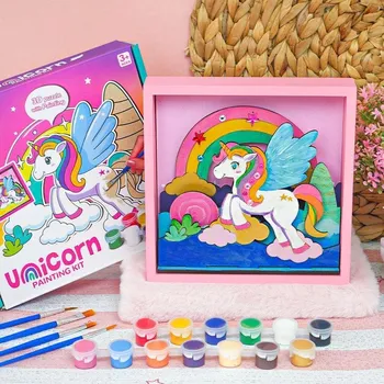 kreativní sada Sada na výrobu 3D obrázku - jednorožec