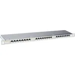 19" Patch panel Solarix 24xRJ45 CAT6 STP nerez 0,5U
