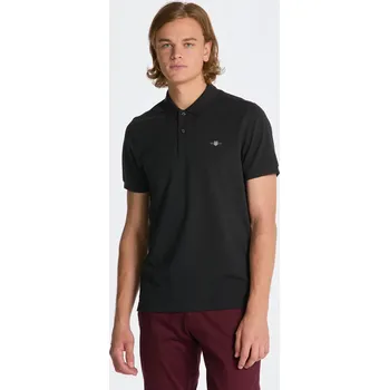 Pánská košile POLOKOŠILE GANT REG SHIELD SS PIQUE POLO BLACK