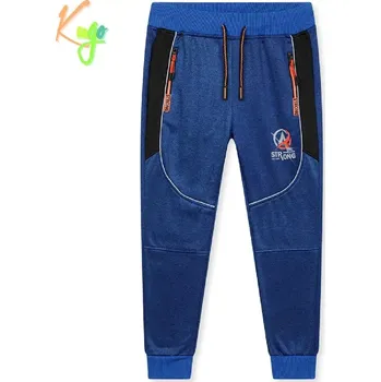 Teplé softshellové tepláky chlapecké Kugo GK8651 modré