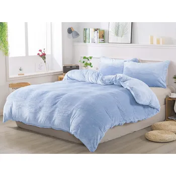 Povlečení XPOSE® Mikroplyšové povlečení do postýlky JORGA Exclusive - světle modré 100x135 cm, 40x60 cm, Mikroplyš + Prodloužená možnost vrácení zboží do 50 dnů