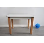 Vingo Dětský otevírací stolek se dvěma přihrádkami - bílo-přírodní