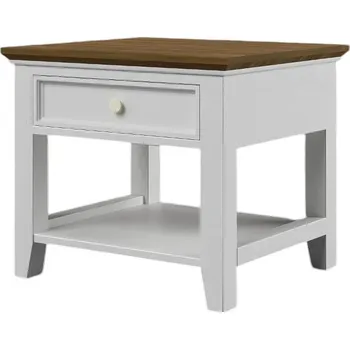 Komoda Konferenční stolek PROVENCE S4P z masivu bílý Barevné provedení: Bílá, Provedení: šuplíky bez pojezdů