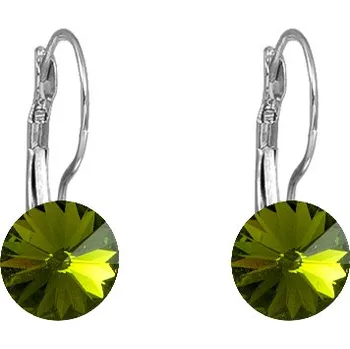 Náušnice Náušnice Rivoli se Swarovski Elements visací Olivine 8 mm
