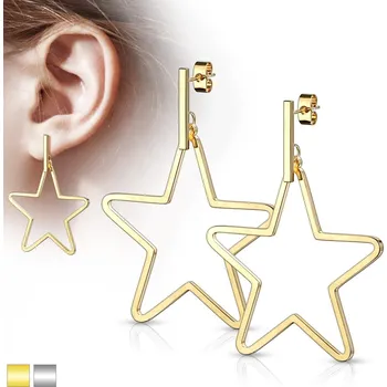Náušnice Piercingate Náušnice - hvězdičky NAU00973 - Barva/Motiv: Stříbrná, Průměr tyčky: 0,8 mm