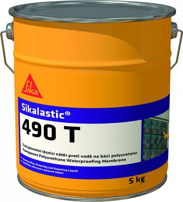Sikalastic 490 T, 5 kg - vodotěsný transparentní nátěr na balkóny a terasy