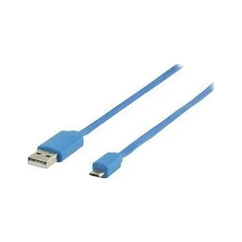 Datový kabel Kabel usb2.0 typ a - micro usb typ b, modrý - 1m