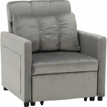 Křeslo Tempo Kondela Igrim Velvet světle šedé