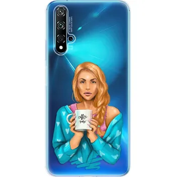 Pouzdro na mobilní telefon Odolné silikonové pouzdro iSaprio - Coffe Now - Redhead - Huawei Nova 5T