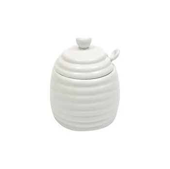 Nádoba na med Maxwell & Williams Porcelánová nádoba na med se lžičkou White Basics