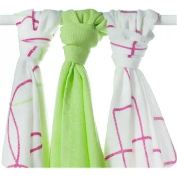 látková plena Kikko Bambusové pleny XKKO®BMB B&S Square, Circle, Magenta 70x70cm, 3 KS