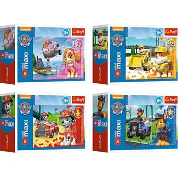 puzzle pro nejmenší Trefl Puzzle 20mini MAXI-Záchranářská vozidla/Tlapková patrola asst 4 druhů v krabičce 11x8x4cm