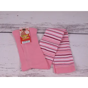 České kamaše legíny Dotex RŮŽOVÉ pruhované punčocháče bez ťapek velikost oblečení - děti: 98/104