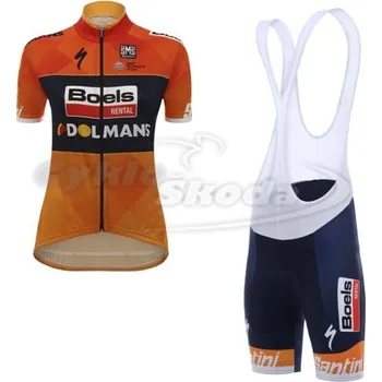 cyklistický dres Dámská sada - dres a kraťasy profi týmu BOELS DOLMANS 2017