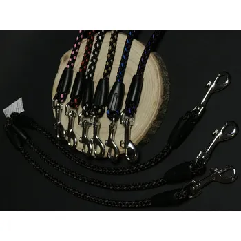 Vodítko pro psa Palkar vodítko roztrojka pro psy 40 cm x 8 mm černo-šedá