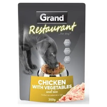 Krmivo pro psa Jeseničan s.r.o. GRAND kaps. deluxe pes Restaur. kuřecí, zel. 300g