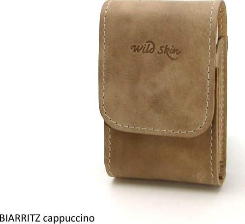 Kožený obal na cigarety - WILD SKIN script Barva (typ) kůže: BIARRITZ cappuccino
