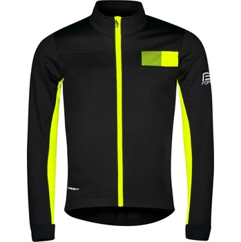 Cyklistická bunda Force bunda FROST softshell, černo-fluo