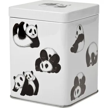 Dóza na potraviny Dóza na čaj Panda 100 g plechová