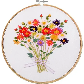 Textilie Sada na vyšívání s předtištěným motivem, barva 3 béžová