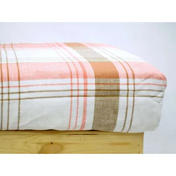 Prostěradlo Snový svět Červená kostka - lněné prostěradlo na jednolůžko Upevnění prostěradla: S gumičkou