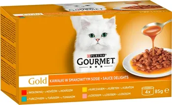 Krmivo pro kočku Purina Gourmet Gold Sauce Delights Adult Multipack 4x 85 g
