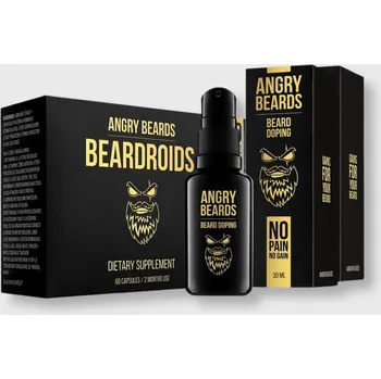 Péče o vousy Angry Beards sada pro růst vousů - 2 měsíce
