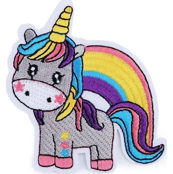 Nažehlovačka jednorožec, barva 2 stříbrnohnědá