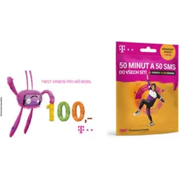 SIM karta T-Mobile Twist 100 Kč + kupon 100 Kč