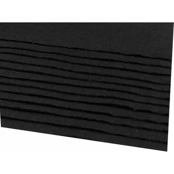 Výtvárné potřeby Látková dekorativní plsť / filc 20x30 cm, barva 4 (F77) černá