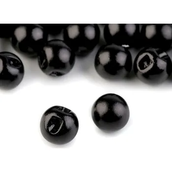 Knoflík Perla k našití / knoflík Ø10 mm, barva 3 černá