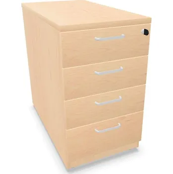 Zásuvkový kontejner Kontejner přístavný, 4 zásuvky, barva javor, v x š x h: 740 x 430 x 800 mm