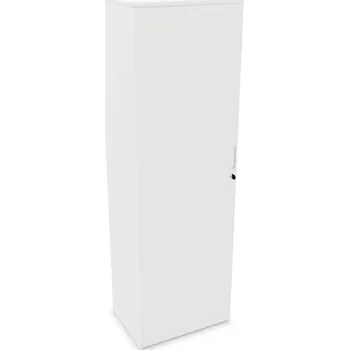 Policová skříň Kancelářská skříň - dveře jednokřídlé, v x š x h: 1895 x 600 x 445 mm, barva bílá