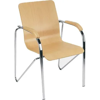 Jednací židle Konferenční křeslo SAMBA WOOD, buk přírodní