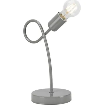 Lampička Lamkur LN 1.79 CAMILLA 38193 - Stolní lampička v šedé barvě 1 x E27, výška 31,5cm (Šedá lampička s vypínačem na kabelu)