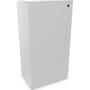 Policová skříň Kancelářská skříň - dveře jednokřídlé, v x š x h: 1155 x 600 x 445 mm, barva světle šedá