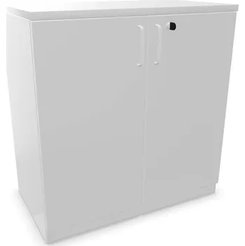 Policová skříň Kancelářská skříň - dveře dvoukřídlé, v x š x h: 825 x 800 x 445 mm, barva světle šedá