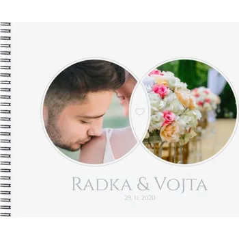 Fotoalbum Svatební fotoalbum kruhy - A4 - 25 listů + doprava zdarma