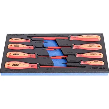 Skříňka na nářadí Sada izolovaných křížových šroubováků VDE TBI, UNIOR – 8 díly